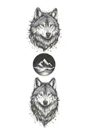 wolf tattoo design idea