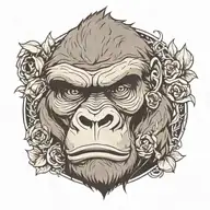 gorilla tattoo design idea