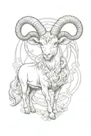 aries tattoo design idea