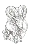 aries tattoo design idea