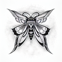 Moth tattoo design idea