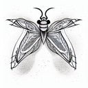 Moth tattoo design idea