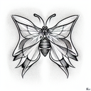 Moth tattoo design idea