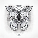 Moth tattoo design idea