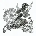 isis goddess tattoo design idea