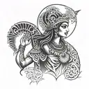 isis goddess tattoo design idea