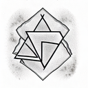 Triangle tattoo design idea