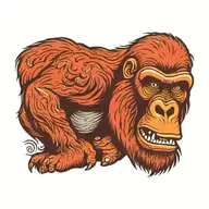gorilla tattoo design idea