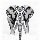 Elephant tattoo design idea