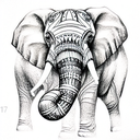Elephant tattoo design idea