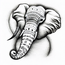 Elephant tattoo design idea