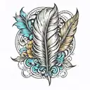 feather tattoo design idea