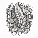 feather tattoo design idea
