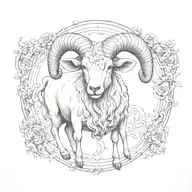 aries tattoo design idea