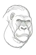 gorilla tattoo design idea