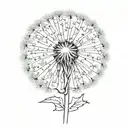 dandelion tattoo design idea