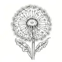 dandelion tattoo design idea