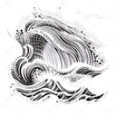 Ocean Wave tattoo design idea