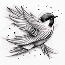 Swallow Bird tattoo design idea