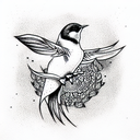 Swallow Bird tattoo design idea