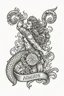 aquarius tattoo design idea