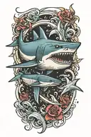 shark tattoo design idea