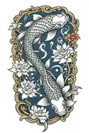 koi-fish tattoo design idea
