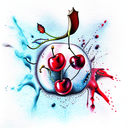Cherry tattoo design idea