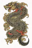 necklace tattoo design idea