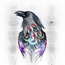Crow tattoo design idea