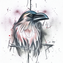 Crow tattoo design idea