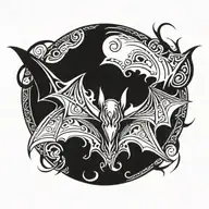 bat tattoo design idea