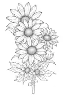 daisy tattoo design idea