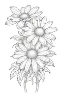 daisy tattoo design idea