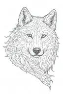 wolf tattoo design idea