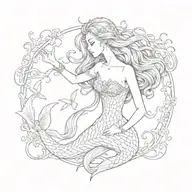 mermaid tattoo design idea