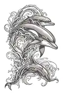 dolphin tattoo design idea