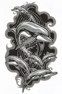 dolphin tattoo design idea