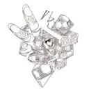 Dice tattoo design idea