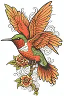 hummingbird tattoo design idea