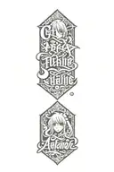 lettering tattoo design idea