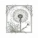 dandelion tattoo design idea