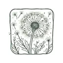 dandelion tattoo design idea