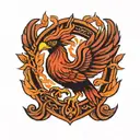 phoenix tattoo design idea