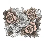 breast tattoo design idea