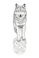 wolf tattoo design idea