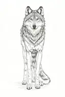 wolf tattoo design idea