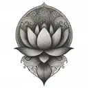 lotus tattoo design idea