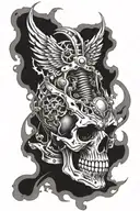 skull tattoo design idea