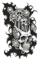 skull tattoo design idea